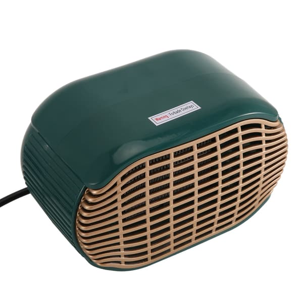 Mini Heater 800W PTC Ceramic Heating Low Noise Desk Heater for Home Office 110-240V Green EU Plug