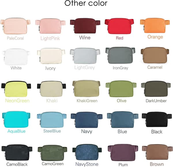 Unisex Mini Belt Bag with Adjustable Strap Small Waist Pack