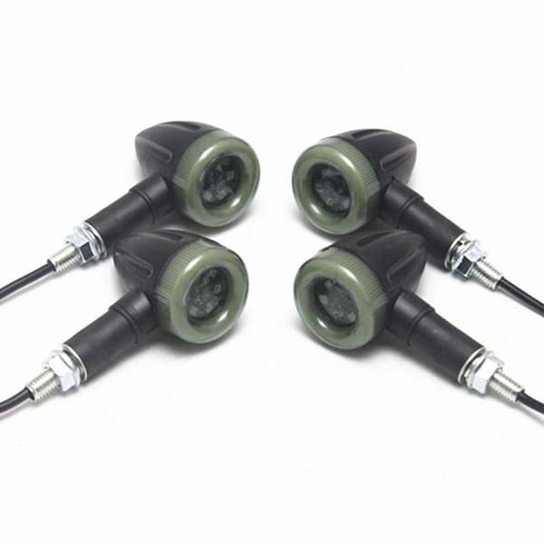 4 stk. blinklys 3 lyseffekter Retro runde blinklys til motorcykel