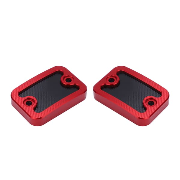 2pcs Front Brake Fluid Reservoir Cap Left Right Billet Aluminum Replacement for NMAX155 NMAX125 2015-2020 Red
