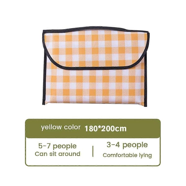 Picknickmatte Camping Vandring Bærbar Strandteppe Sammenleggbar Campingmatte Vanntett Gressmatte Campingutstyr