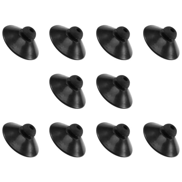 10 x Black Rubber 27mm Suction Cup Clip for Aquarium Pump
