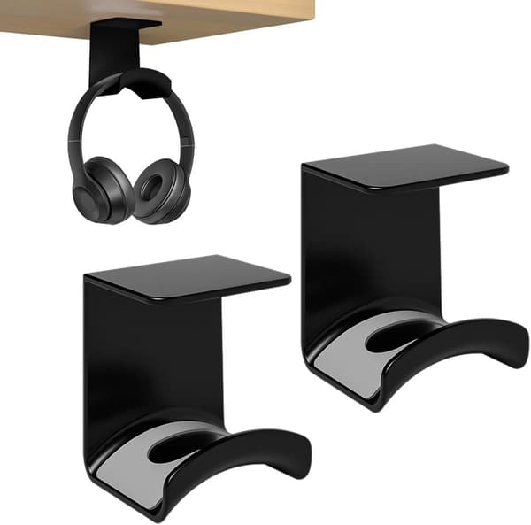 Stykker Hovedtelefonstativ - Headsetbøjle - Krog - Hovedtelefonstativ - Headsetholder - til Gamingheadset - Headsetstativ - Væg - Hovedtelefonstativ