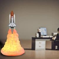 3D Dekorasjon Nattlampe, 3D-printet Rakett Romferge Lampe