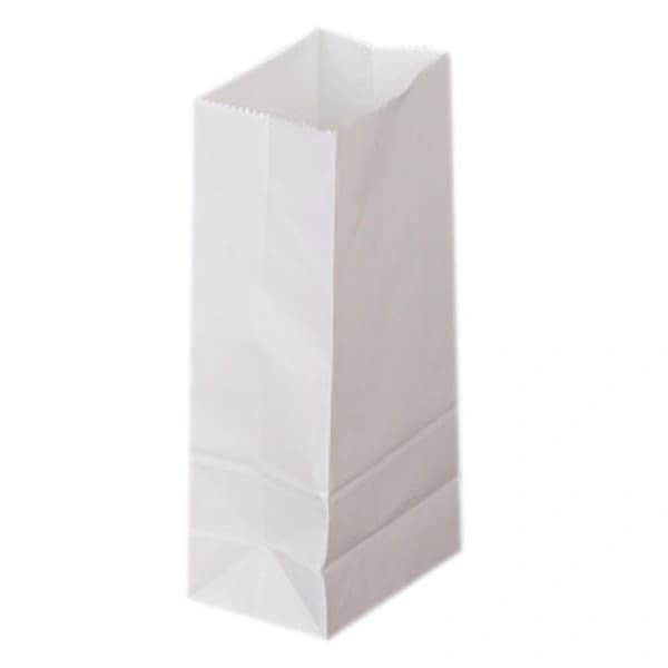 50 stk. - Hvite papirposer for lunsj og snacks - Blank 13*8*24