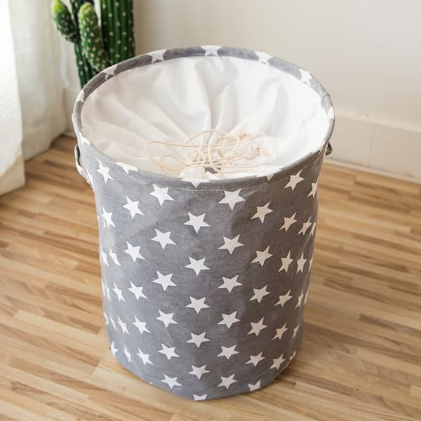 19-inch Freestanding Laundry Hamper with Lid, Foldable Large