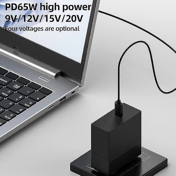 20V 4.0 x 1.7mm USB-C til DC-adapterkabel for rutere, kameraer, TV-bokser, skrivebordslamper PVC-strømkabel