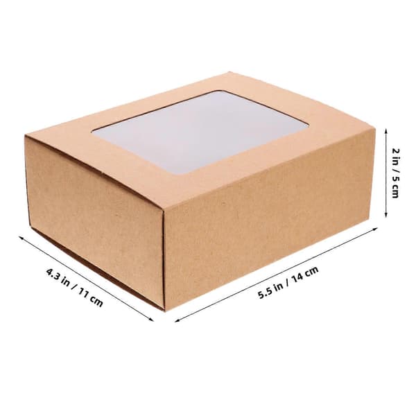 10 pcs Small Gift Boxes Party Favors Paper Packaging Box with Window for Wedding Birthday