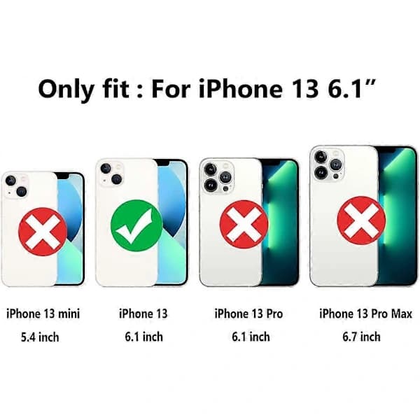 Transparent Phone Case for iPhone 13 6.1 \" Case Cute Built-in Bumper Protection Shockproof Case for iPhone 13 Case (for iPhone 13)