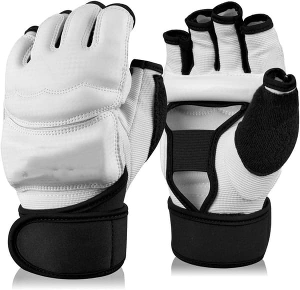 Innerboksehansker Muay Thai Trening Elastiske Boksebandasjer Hvite Store