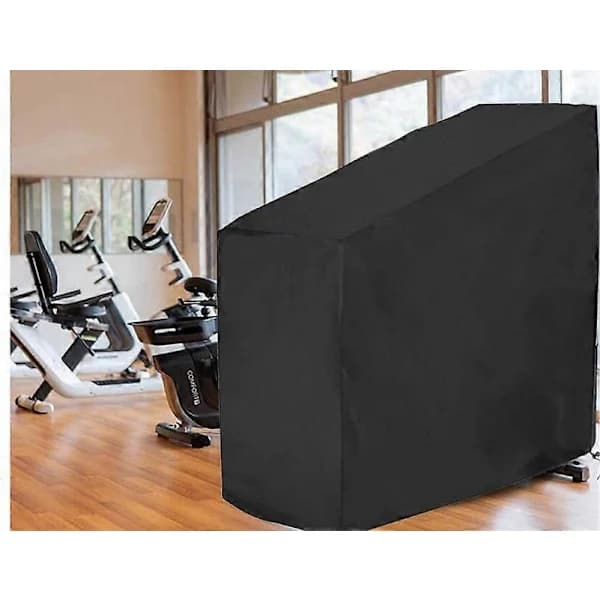 Exercise Bike Cover 210D Oxford Polyester With PU Coating Waterproof Dustproof Drawstring For Indoor Outdoor Storage Black