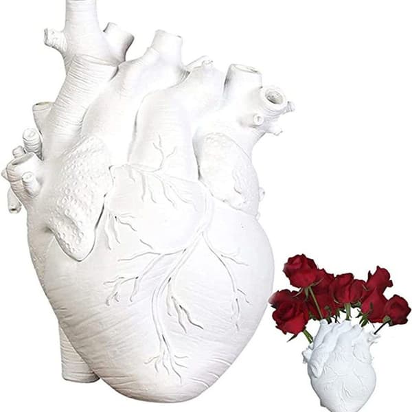 Hjertevase, kreativ anatomisk hjerteformet blomsterpotte skrivebordsdekorasjon