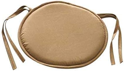 Set med 2 vadderade trädgårdsstolsdynor med band 38 x 38 cm brun