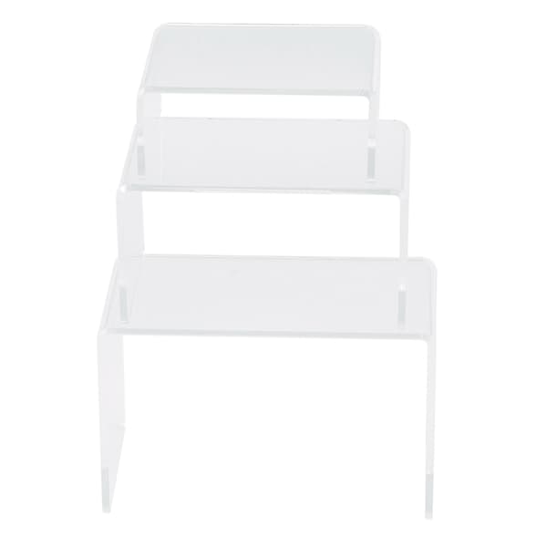 3 stk/sæt Akryl Dukkelegetøj Figur Display Riser Rack Transparent Smykkedisplaystativ
