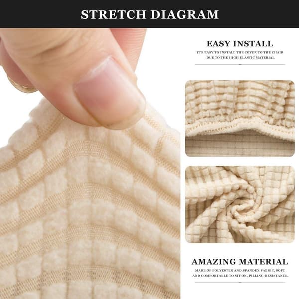 Set jacquard stretch matstolsskydd halkfri stolsöverdrag