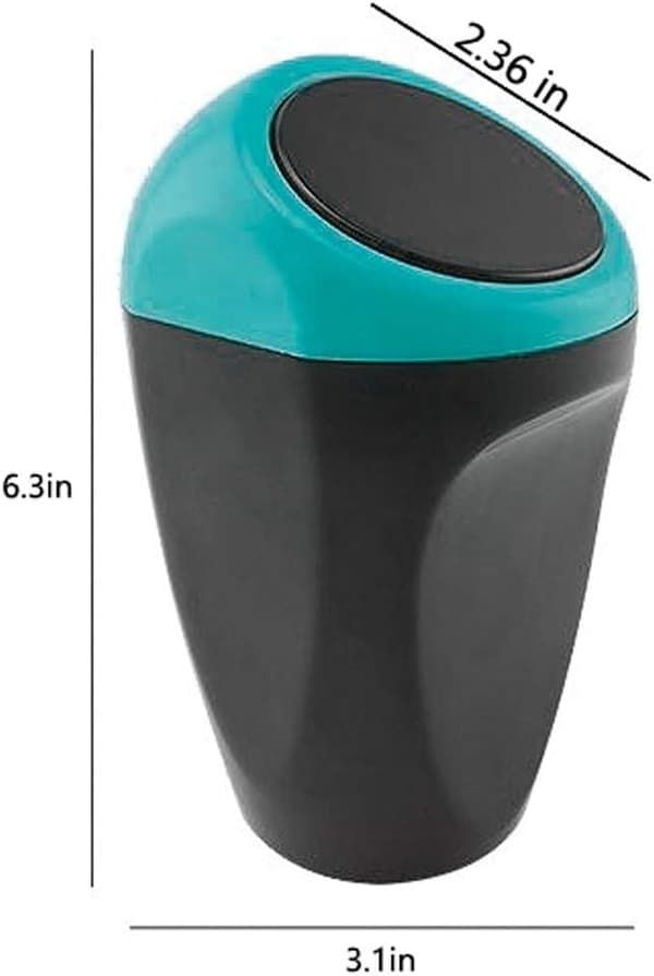 Mini Bil Søppelbøtte 16x8CM Plast Søppel Bil Interiør Oppbevaring
