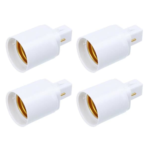 4 st Professionella G24d Till E27 2-Pin Lamphållare Adapter Sockel