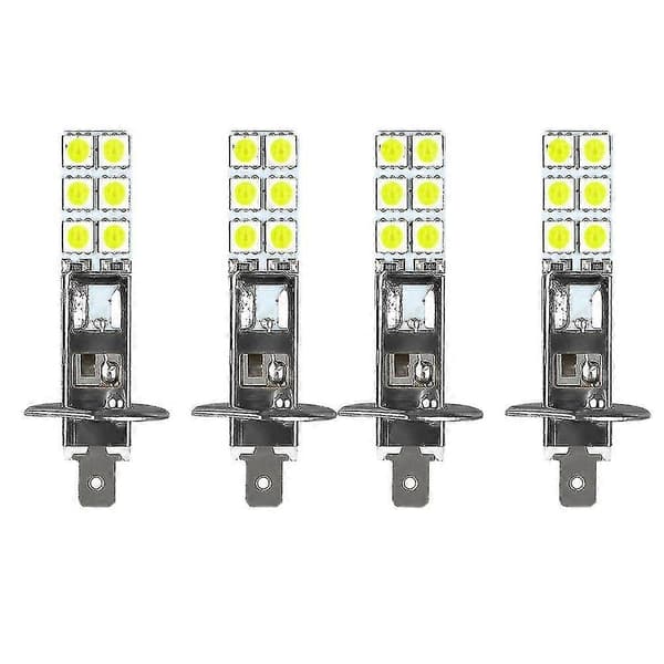 4-pakning H1 6000k Superhvite 80w LED-frontlykter Tåkelys Kjørelys