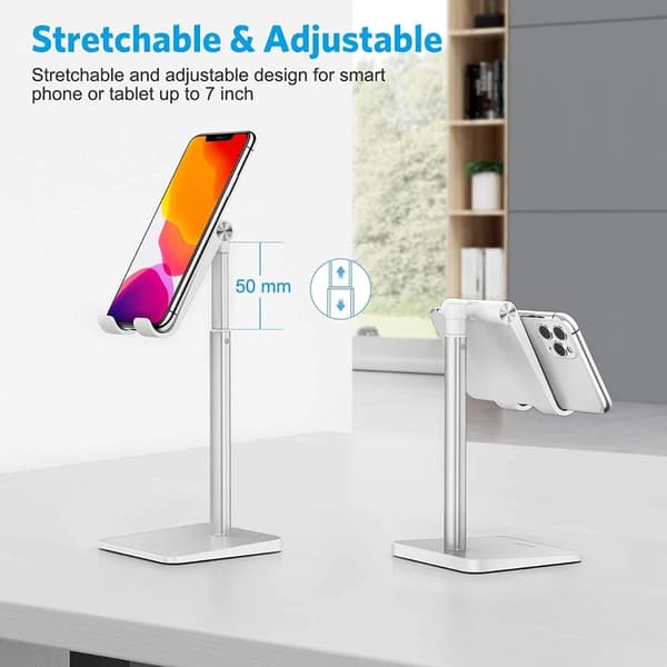 Mobile Phone Desk Stand, Foldable Desktop Holder, Suitable for Mobile Phones and Tablets, Universal Compatibility.