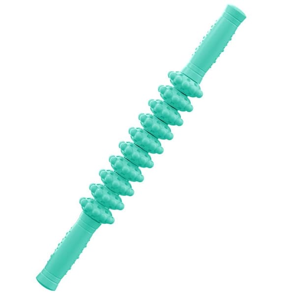 Fascia Roller, bærbar massagerulle med håndtag, grøn