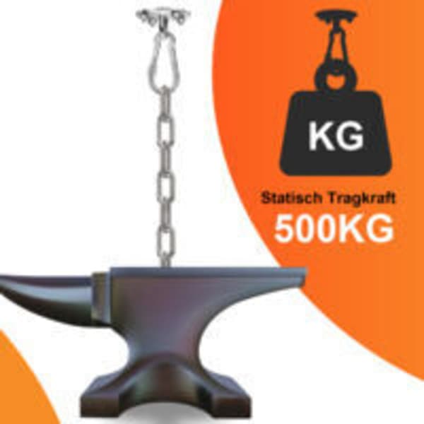 Loftkrog, rustfrit stål svingkrog, kapacitet op til 500 kg U-formet krog til hængekøje og stol