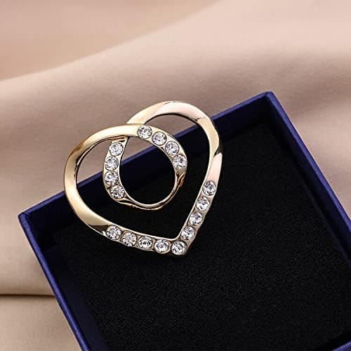 Sjalspænde, 2 stk. T-shirt Clips Rhinestone Perle Sjalspænder Ring Brochenåle til Kvinder Legering Rhinestone Silke Sing Spænde
