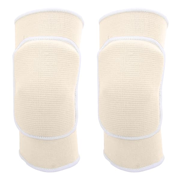 1 Pair Protective Knee Pads Thicken Sponge Support Knee Brace for Dance Yoga Multisport White