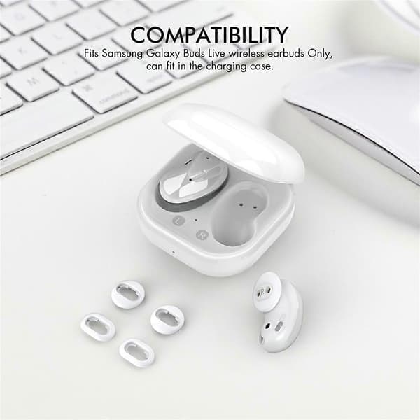 Til Samsung Galaxy Buds Live Silikonehætte Erstatningsøreprop (i alt 6 par, 2 par hver i L / M / S)