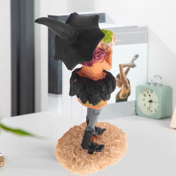 Halloween Witches Figure Decor Dolls Mini Magic Witch Halloween Decorations Desk Decor -D