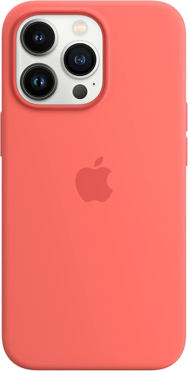 Apple silikondeksel med MagSafe (til iPhone 13 Pro) - Pomelo Rosa