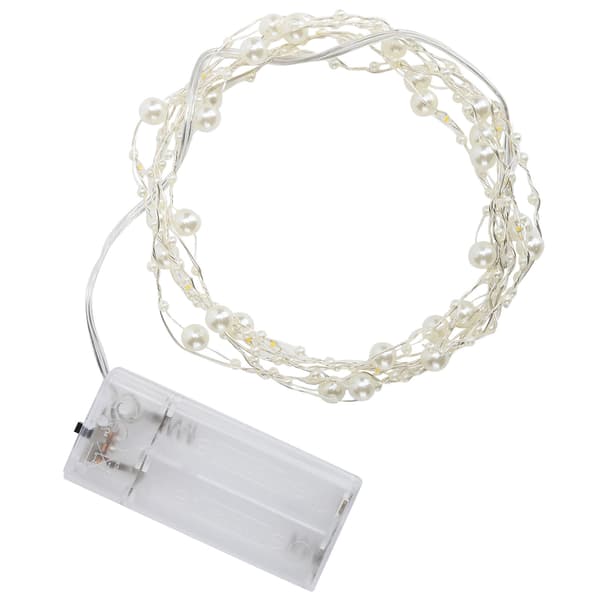 LED-lyslenke med imiterte perler for møbler/seng/vindu/trapper
