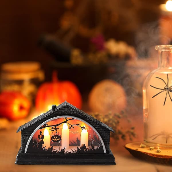 Halloween Nattlys Nattlys Hus Heks Skrekkdekorasjon