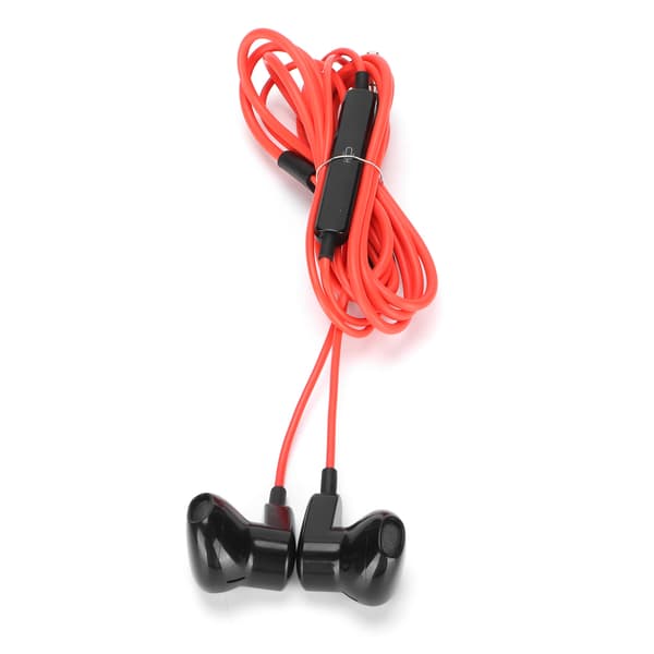 ME518 Wired Headphone 3.5mm Digital Earbuds with Volume Control for Android Phones Red
