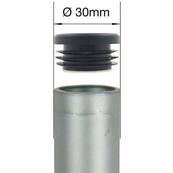 16 Stk. - Runde Ribbede Endestykker til Rørformede Møbelben, Borde & Stole (30mm) fra [Energy Class A]