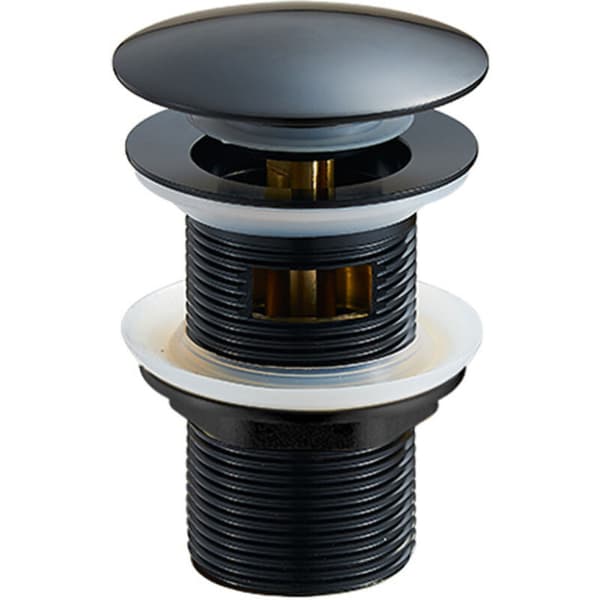 Sink Drain without Overflow, Sink Plug, Pop-up Sink Drain, Universal Sink Drain, Black