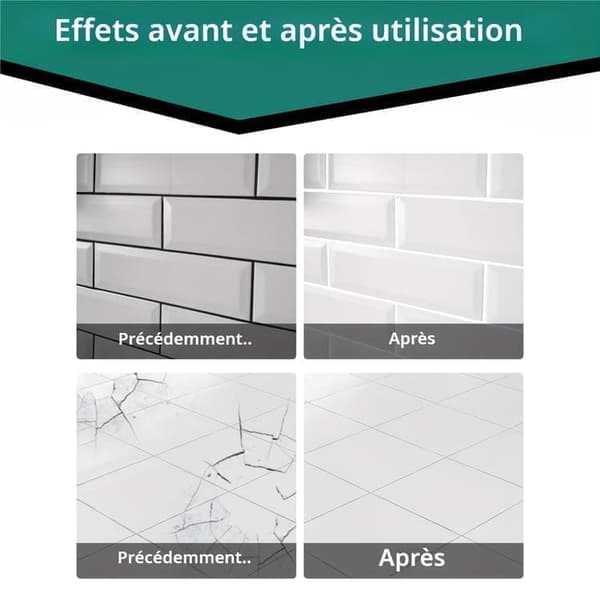 Tile Repair Kit - Waterproof and Quick-Drying Repair Paste with Sandpaper and Spatula
