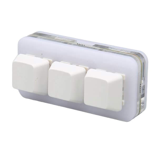 USB 3 Key Mini Keypad RGB LED Backlight Supports Hot Swap OSU HID Macro Programming Keyboard for Windows for OS X for Linux White