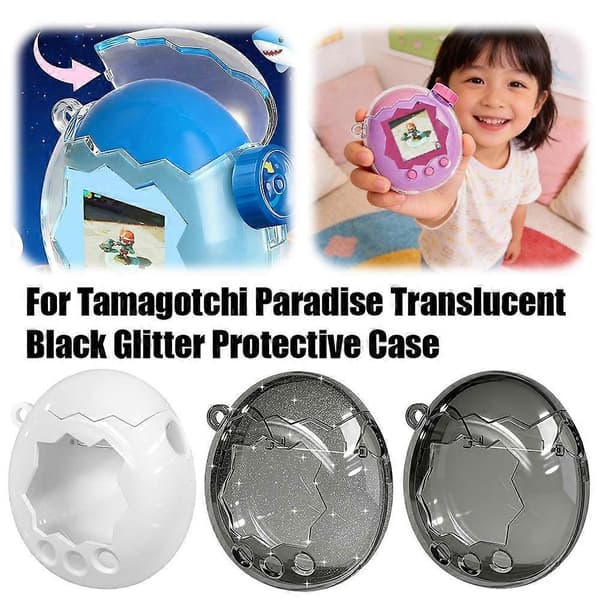 Tamagotchi Paradise Protective Case Removable Cracked Egg Design Hard Shell Protection Portable white white
