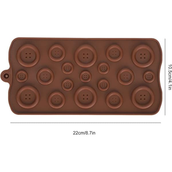 Chokoladeformbakke knapform støbeform DIY Fondant Bagværk Slikfremstilling Bageværktøj