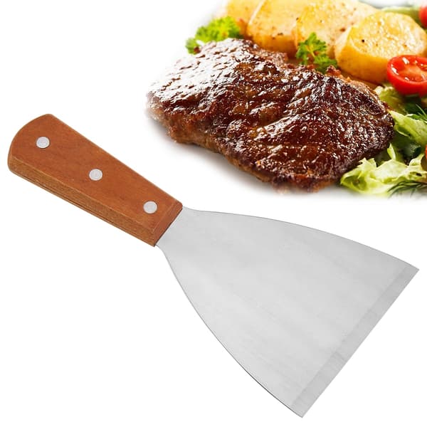 Grillspade i rustfritt stål, non-stick, varmebestandig, for grilling av biff, matlagingsredskap