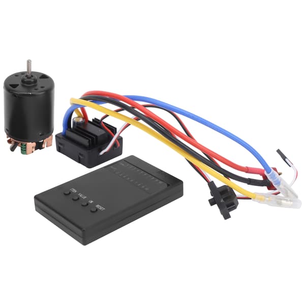 HOBBYFANS Børstet 80A ESC Programkort 35T Børstemotor Sett for 1/8 1/10 RC Bil