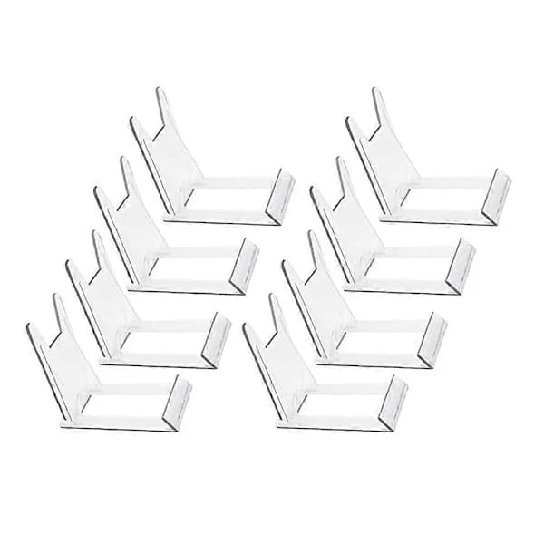 8 stk Multifunksjonelle Displaystativ Plater Oppbevaringsholder Skåler Displaystativ Transparent 10.5X8CM