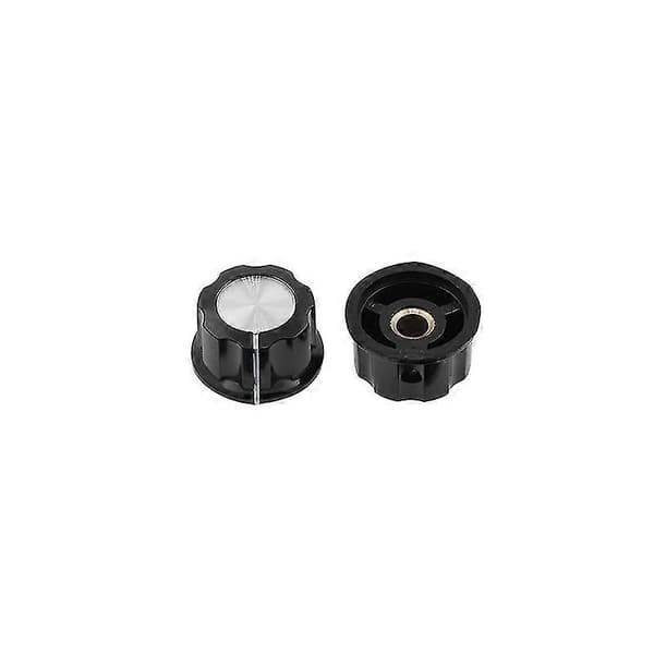 Potentiometer Control Knob, 4 Pcs Rounded Potentiometers 27mm Knurled Grip Shaft Rotation For 6mm Top Rotary Knobs