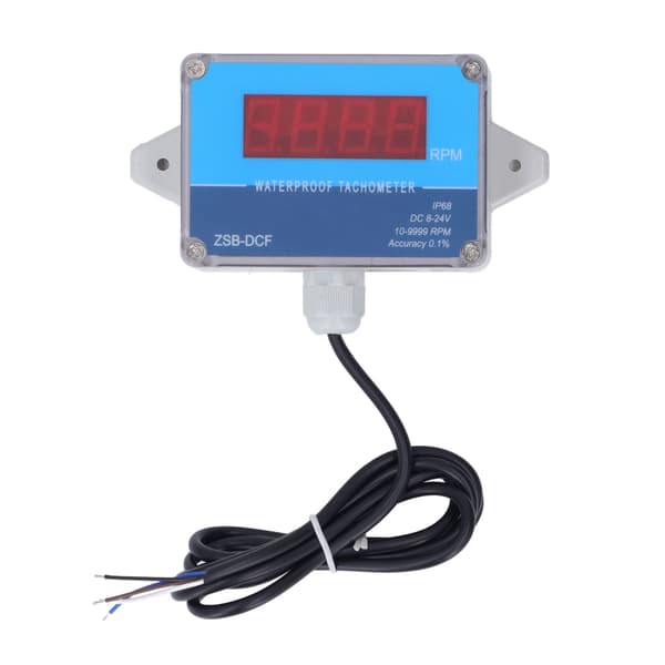 Motor Turteller Hastighetsmåler Sensor IP68 Vanntett LED Digital Skjerm DC 8V‑24V