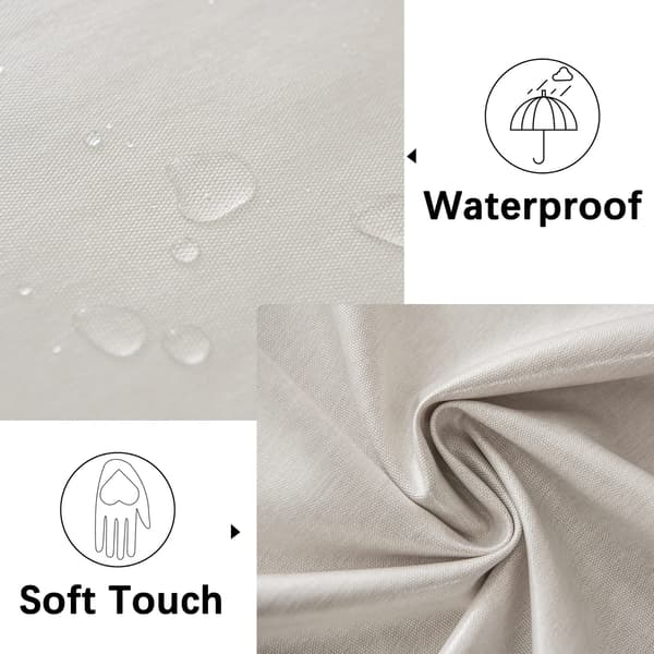 Tablecloth, Waterproof Polyester Fabric Tablecloth, Rectangular, Durable Tablecloth with Tassel for Kitchen, Dining Room, Party, Holiday (140 x 140 cm, Grey)