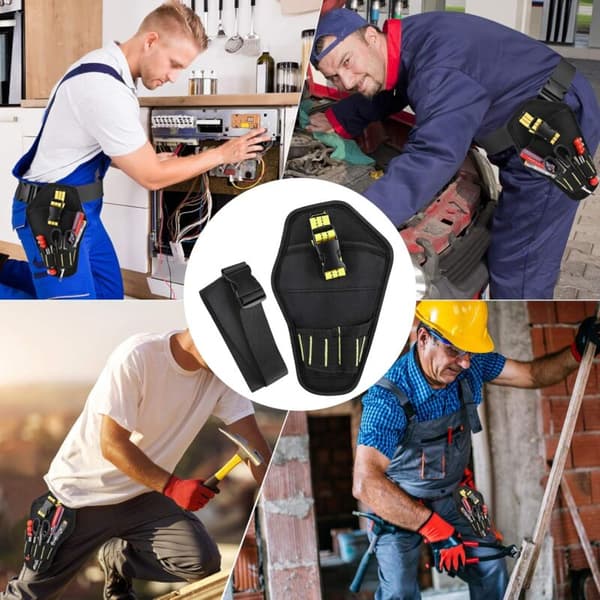 Tool Belt, Tool Holster Belt with Adjustable Belt and Open Loops for Storing Tools and Drills