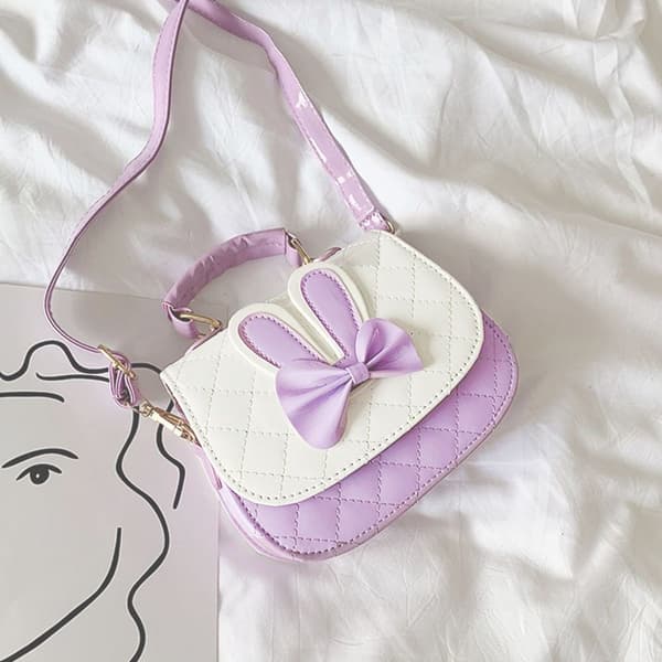 Mini søt prinsessehåndveske skulderveske lilla for småbarn