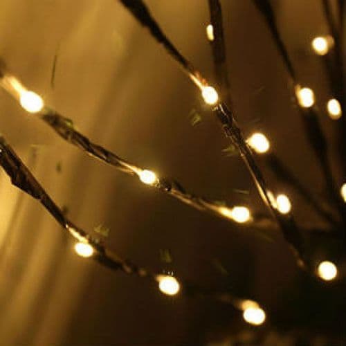 Ljusgrenar / Dekorativa grenar bruna med 20 LED