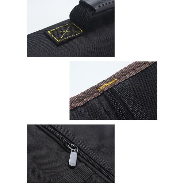 Tool Roll Bag with Pockets, Waterproof Canvas Tool Organizer Bag for Craftsmen DIYer - B