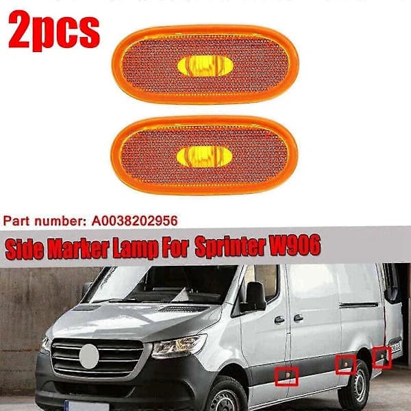 2x sidemarkeringslys til bil - Sprinter W906 2006-2018 A0038202956 sidemonteringslys